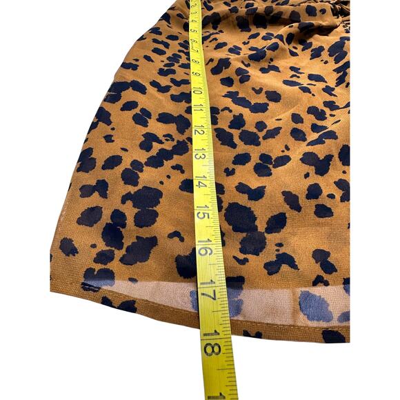 Blue Rain X Francesca's Mustard Yellow Leopard Print Tube Top Size Small - Picture 4 of 11